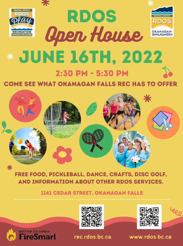 OK Falls Rec Open House Poster