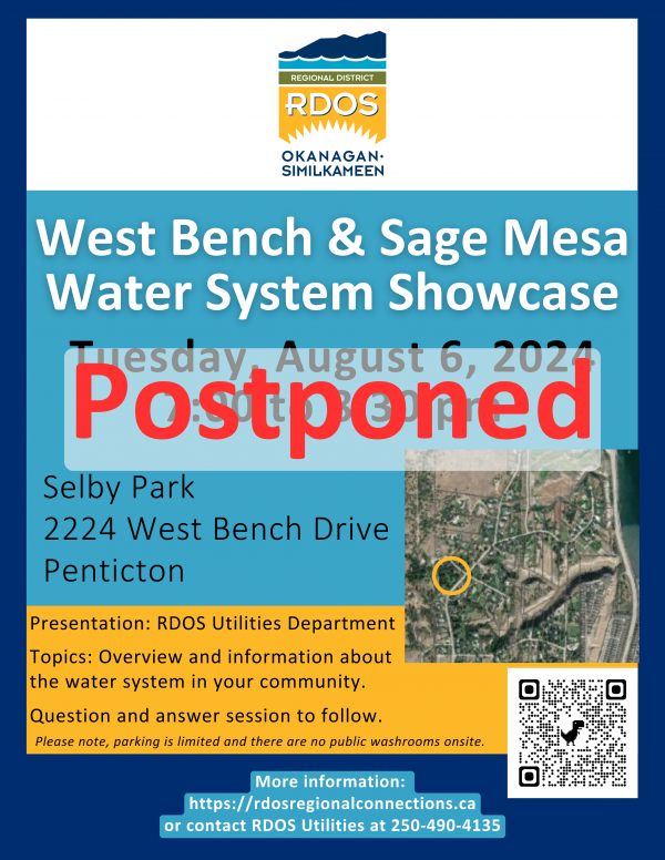 POSTPONED West Bench Sage Mesa Water System Showcase aug 6