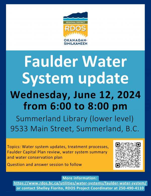 Faulder water system update event poster 9.5x11 digital