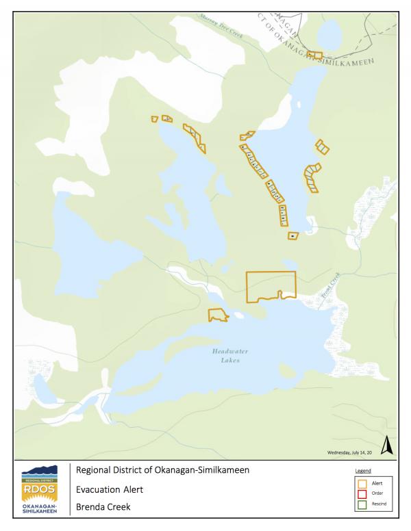 Brenda Creek map