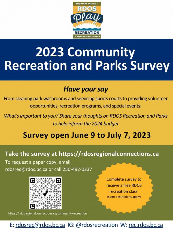 2023 Recreation and Parks Survey 3